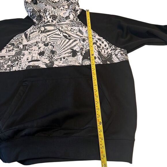 Volcom Black and White Logo Pullover Cinch Hoodie Size Large - Picture 9 of 9